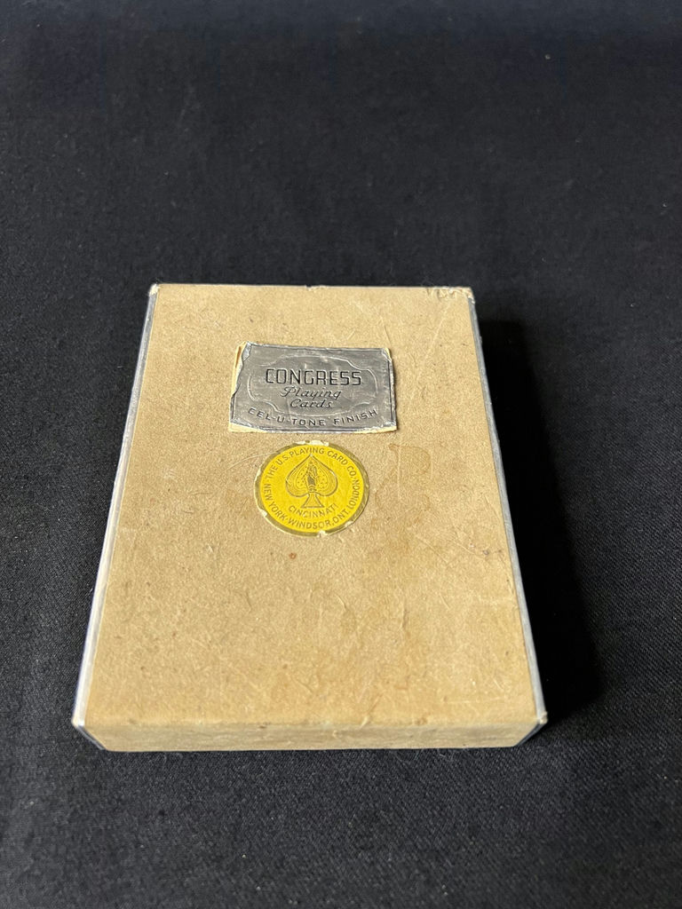 Vintage Congress Cel-U-Tone Card Deck and Vintage Dominoes Sets - image 1 of 11