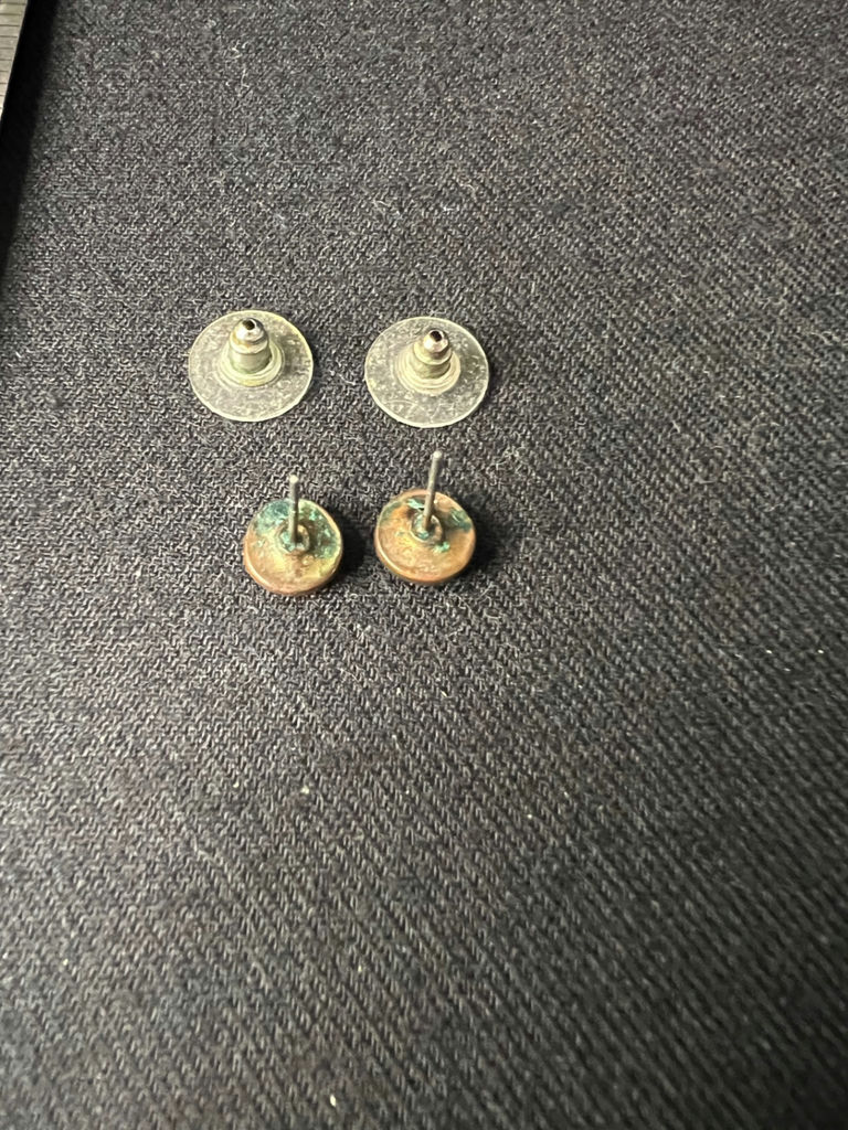 Assorted small earrings: crystal-stone and bead-cluster studs - image 2 of 9