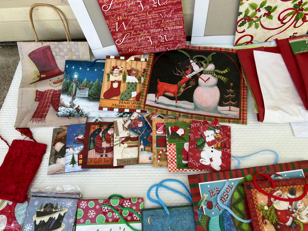 Assorted Christmas Gift Wrap, Bags, Tissue, and Greeting Cards - image 10 of 10