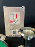 Vintage Candle Garden centerpiece with glitter evergreen trees and silver-plated candlesticks - thumbnail 7 of 11