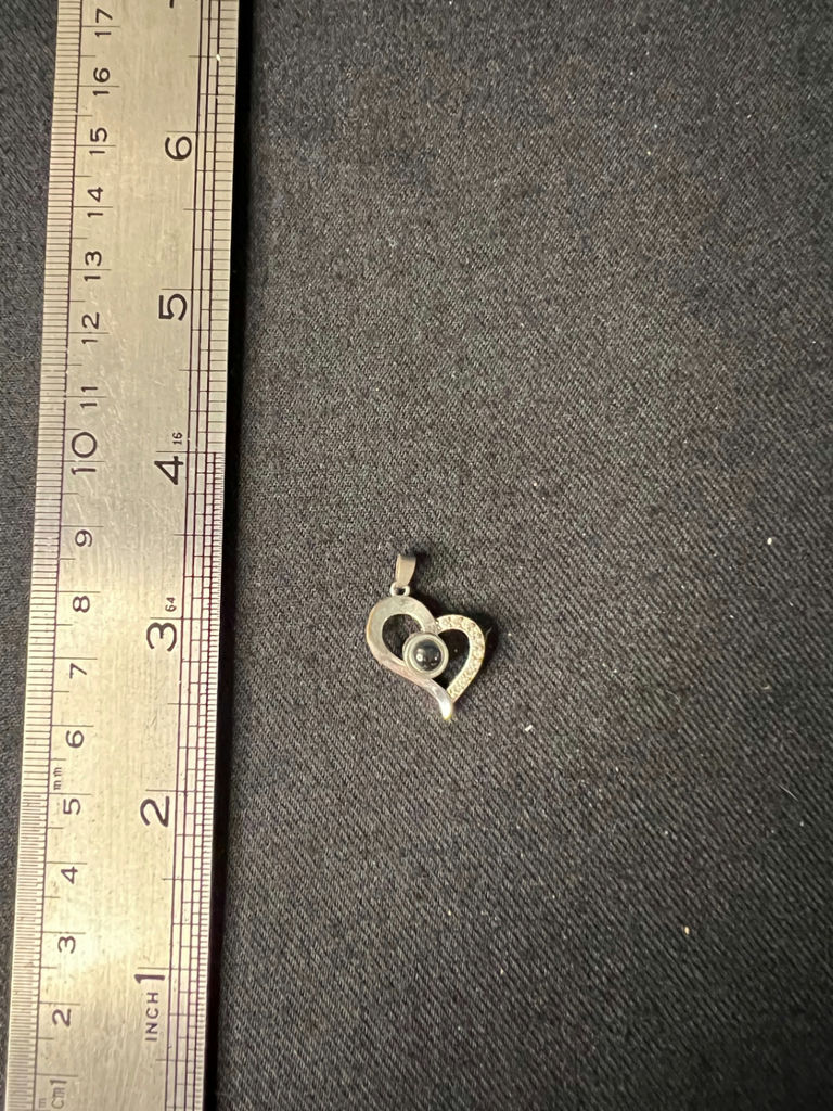 Silver-tone Heart-shaped pendant - image 1 of 4