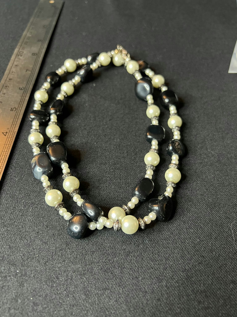 Vintage Beaded necklaces and pearl drop earrings - image 1 of 11