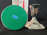 Vintage Candle Garden centerpiece with glitter evergreen trees and silver-plated candlesticks - thumbnail 6 of 11