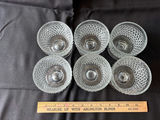 Vintage Diamond-pattern pressed glass cocktail set and glass butter dish - thumbnail 5 of 16
