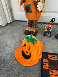 Halloween decorations: scarecrow figure with pumpkins, witches, ghosts, and placemats - thumbnail 4 of 6