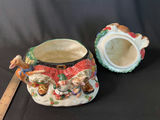 Vintage Santa with Guitar Cookie Jar and ceramic Angel - thumbnail 7 of 12