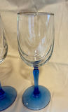 Set of 6 Vintage Lennox Swag Drape Cobalt Blue Stemmed Crystal Wine Glasses - thumbnail 5 of 5
