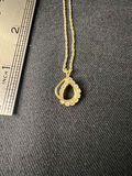 Gold-toned ring and cz-studded teardrop pendant necklace - thumbnail 5 of 8