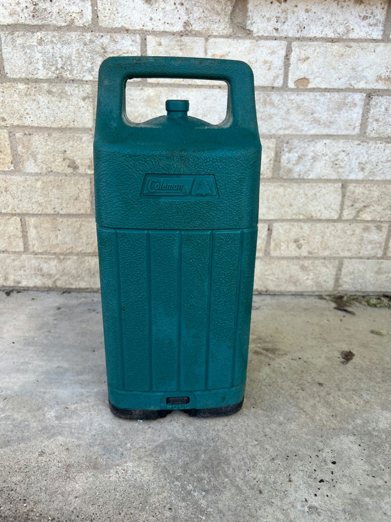 Coleman camping lantern and matching green fuel container - image 1 of 6
