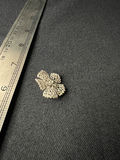 Vintage gold-tone cross pendant, filigree flower brooch, and rosebud pin - thumbnail 5 of 12