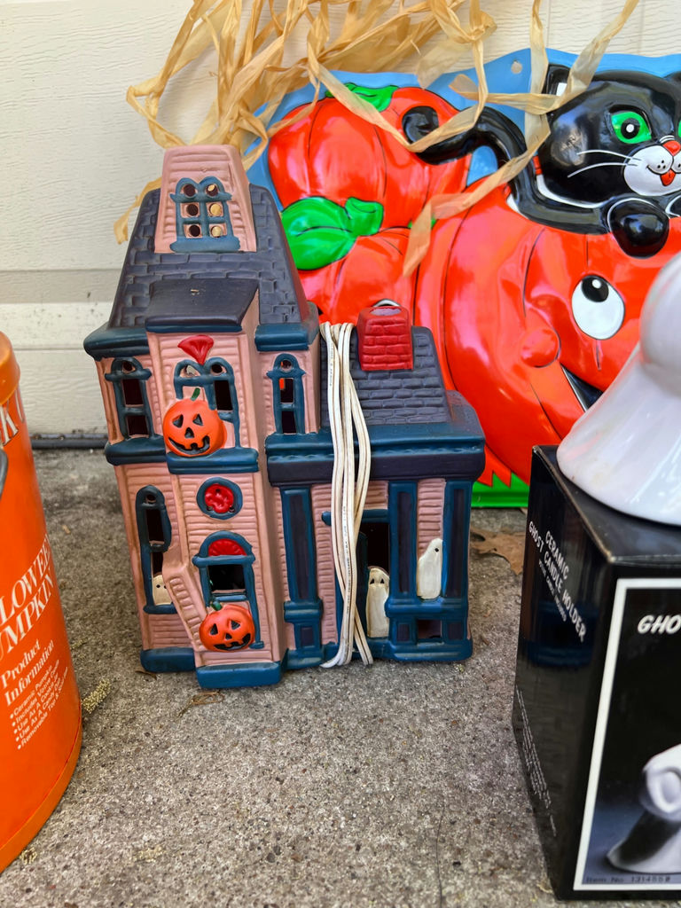 Vintage Halloween decorations and costumes assortment (1960's-80's) - image 11 of 17