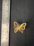 Vintage Gold butterfly brooch, gold leaf pendant, and seed-bead necklaces - thumbnail 5 of 9