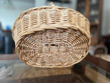 Vintage wicker basket with handle, vintage wicker laundry basket and painted farm tote - thumbnail 23 of 23
