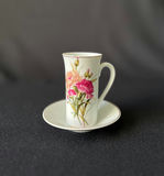 Assorted stemmed glasses and vintage floral porcelain cup with saucer - thumbnail 7 of 12