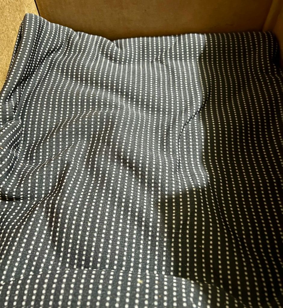 Vintage double knit fabrics: geometric, polka dots, stripes, plaid jacquard - image 7 of 11