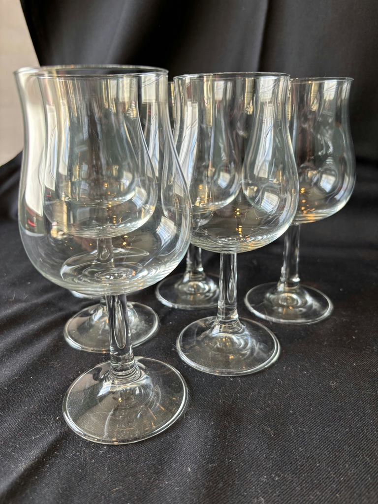 Assorted stemmed glasses and vintage floral porcelain cup with saucer - image 5 of 12
