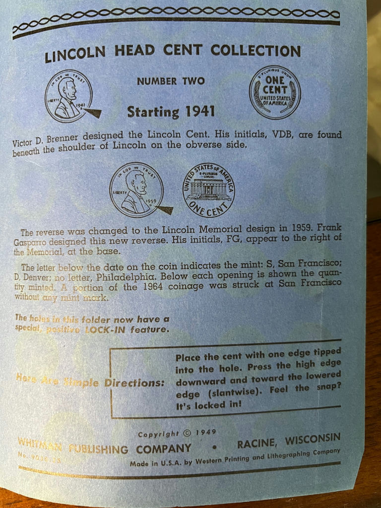 Lincoln Head Cent Collection Album - image 5 of 6