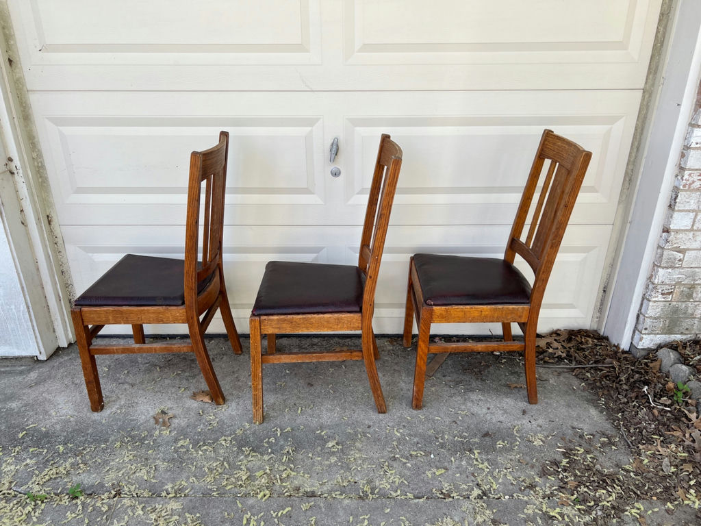 Antique Victorian Round Oak Pedestal Claw Foot Dining Set - image 3 of 10