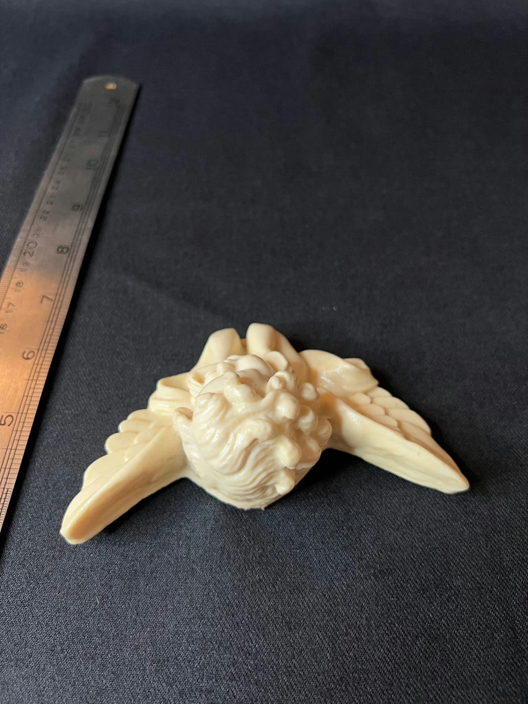Cream-colored angel figurine and Angel music box - image 2 of 13