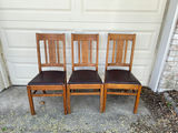 Antique Victorian Round Oak Pedestal Claw Foot Dining Set - thumbnail 6 of 10