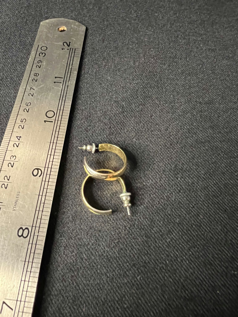 Gold-tone jewelry collection with deer charm and beaded hoops - image 5 of 12