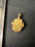 Gold-tone oval cameo pendant with profile portrait - thumbnail 2 of 5
