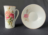 Assorted stemmed glasses and vintage floral porcelain cup with saucer - thumbnail 10 of 12