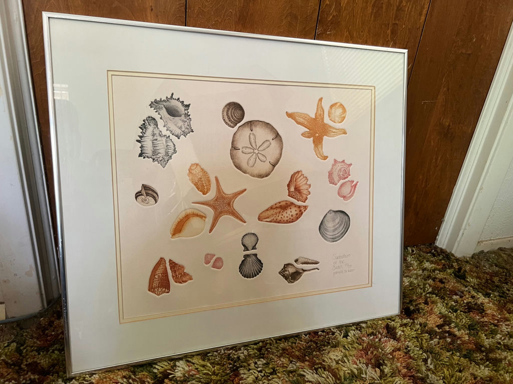 Vintage Pamela Sinkler's "Sunbathers on the Beach" Framed, Signed, Limited Edition - image 2 of 6