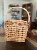 Oval handwoven wicker basket with handle and small wicker basket - thumbnail 6 of 14