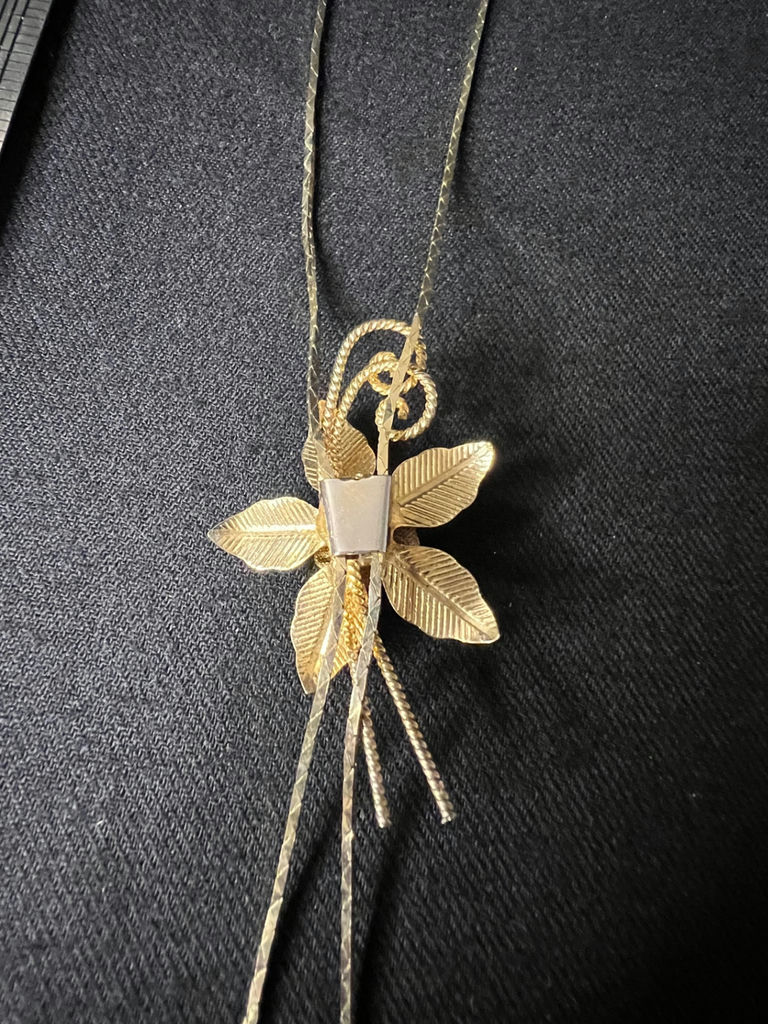 Gold-tone floral pendant necklace, two multicolor beaded necklaces, and matching bead earrings - image 4 of 13