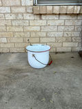 Antique metal bait buckets and enameled pot - thumbnail 12 of 19