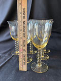 Vintage Amber-tinted stemmed wine and coupe glasses - thumbnail 9 of 10