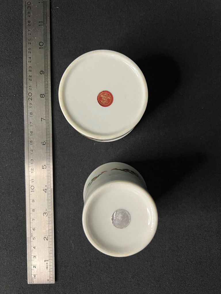 Vintage Beacon Hill Holly motif porcelain jar and tumbler - image 3 of 3