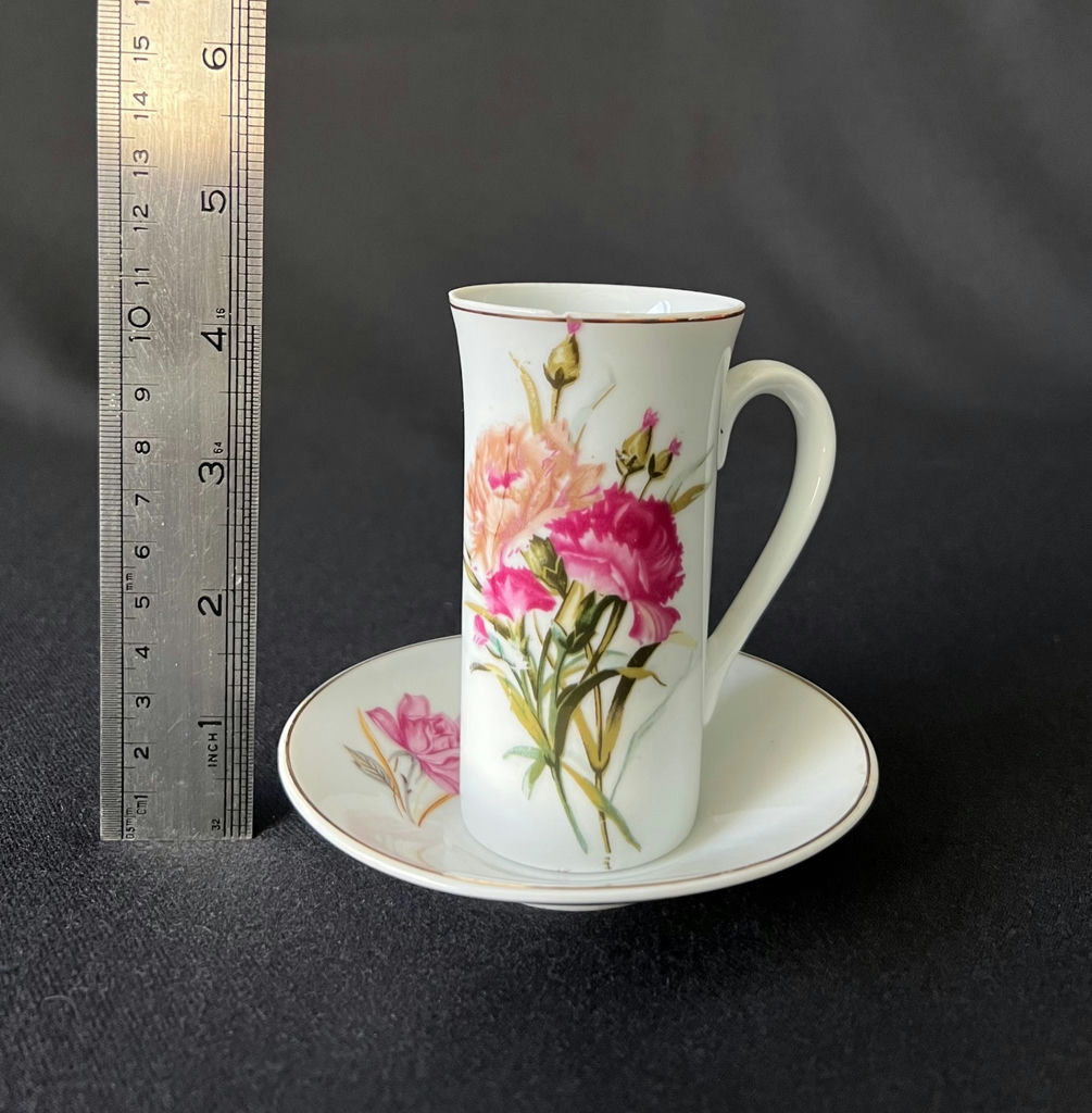 Assorted stemmed glasses and vintage floral porcelain cup with saucer - image 12 of 12