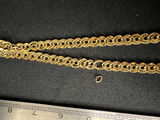 One gold-tone curb-link chain necklace with loose link - thumbnail 2 of 5
