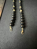 Beaded necklace collection in blue, black and gold tones - thumbnail 6 of 12