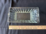Rectangular ribbed glass dish and round scalloped glass dish - thumbnail 2 of 7