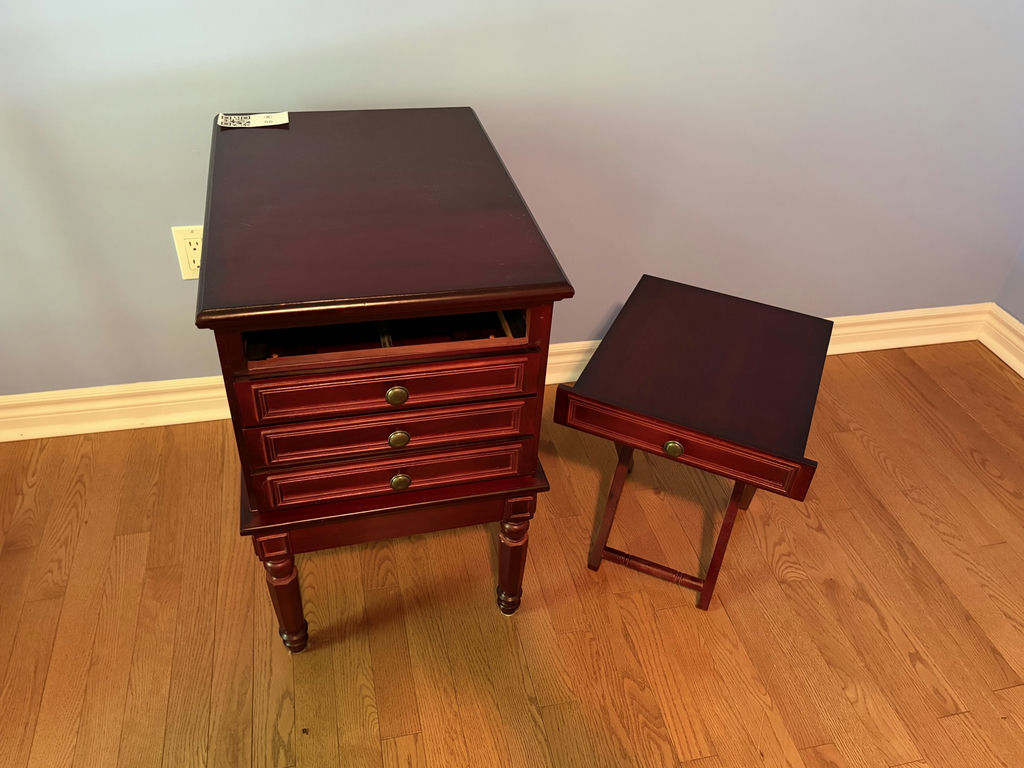 Side Table With 4 Built-In TV Tables - image 1 of 10
