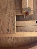 Solid Oak Dinning Table With 3 Leaves & 4 Chairs - thumbnail 8 of 11