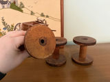 Vintage Wooden Spools & Embroidered Wall Art - thumbnail 4 of 13