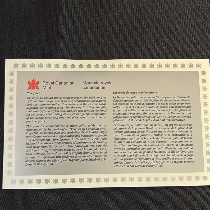 1996 RCM Proof Set Of Canadian Coins - image 2 of 9