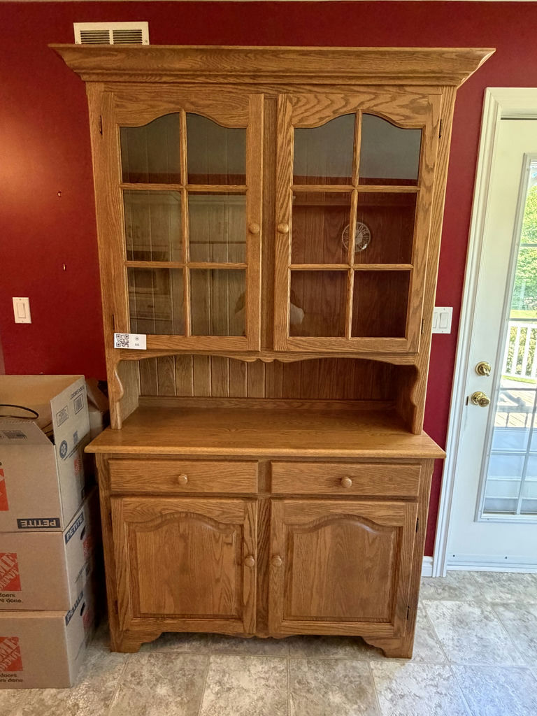 Solid Oak Buffet & Hutch - image 2 of 15