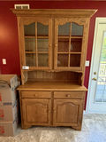 Solid Oak Buffet & Hutch - thumbnail 2 of 15