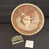 Incolay Stone Plate & Stamp Box - thumbnail 1 of 10