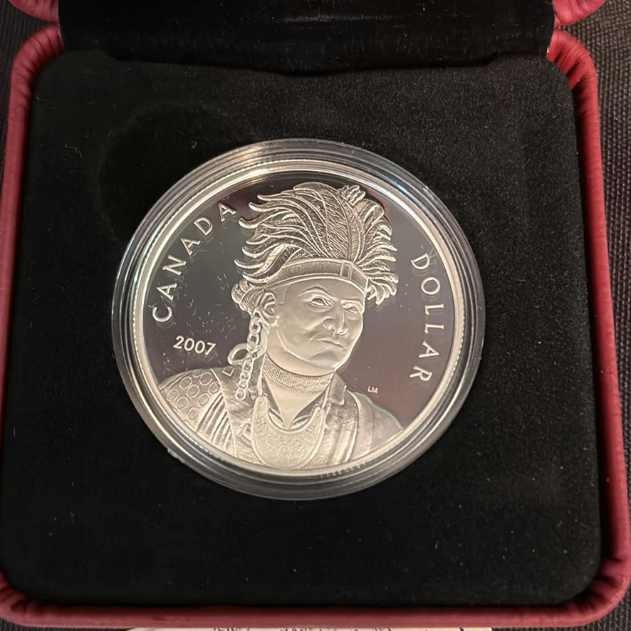 2007 RCM Silver Proof Dollar & 1994 Five Dollar Silver Maple Leaf Coin - image 4 of 9