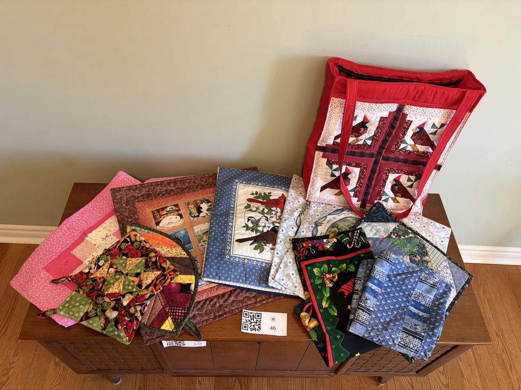 Collection Of Quilted Home Decor Pieces - image 1 of 16