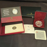 RCM Coins; 2006 Silvery Blue Butterfly and 1996 McIntosh Apple Proof Silver Dollar - thumbnail 1 of 10