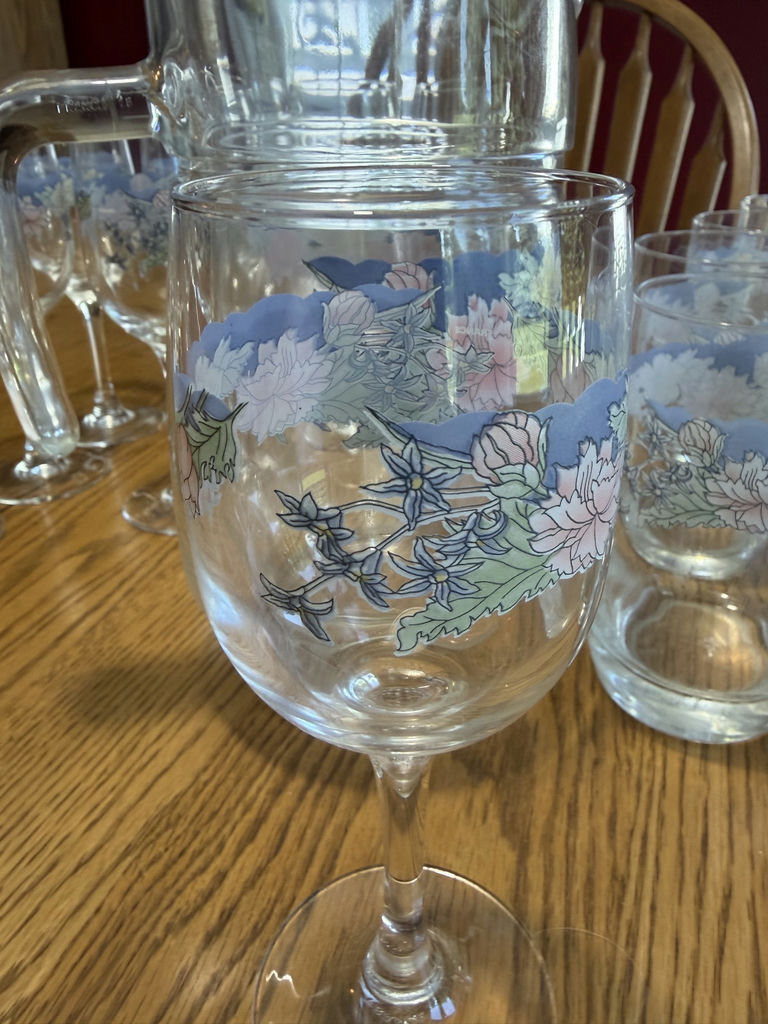 Vintage Arcopal “Florine” Glasses & Pitcher - image 6 of 10