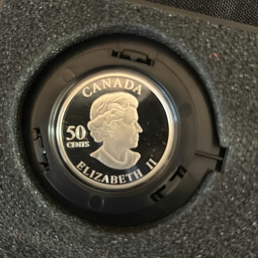 RCM Coins; 2006 Silvery Blue Butterfly and 1996 McIntosh Apple Proof Silver Dollar - image 5 of 10