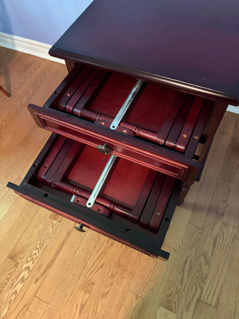 Side Table With 4 Built-In TV Tables - image 4 of 10
